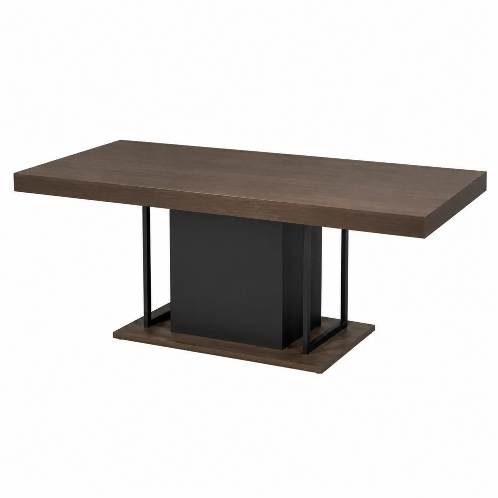 Table à manger en bois et métal 200x100x75 cm